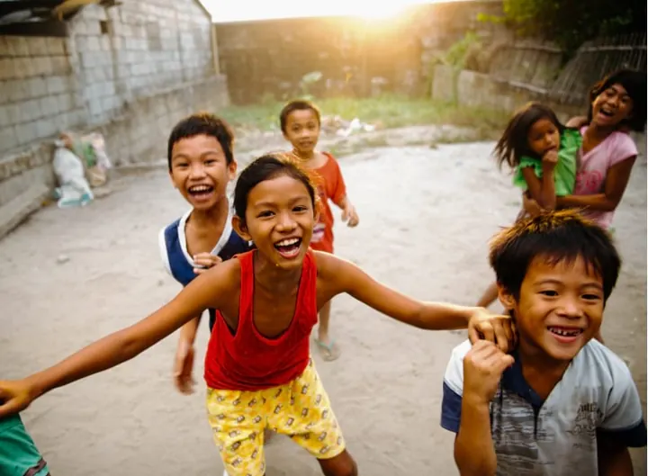 Children playing outdoors